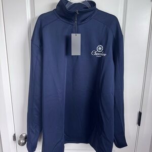 Cherokee Casino Men’s 1/4 Zip Pullover, Navy Blue, 3XL, NWT